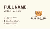 Orange Cat Chat Business Card Design