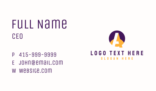 Creative Letter A Business Card Design Image Preview