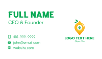 Lemon Location Pin Business Card Image Preview