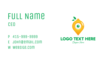 Lemon Location Pin Business Card Image Preview