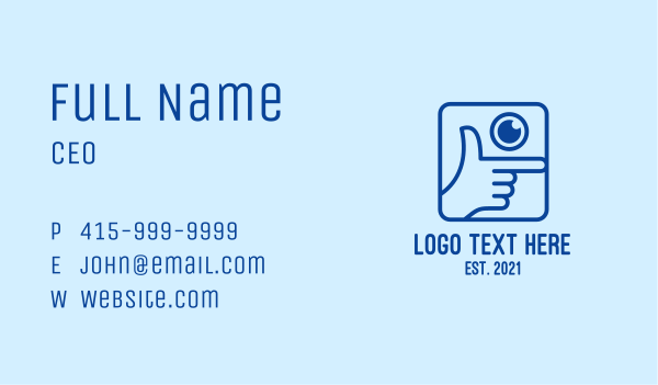 Camera Pose  Business Card Design Image Preview