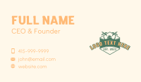 Retro Sunset Emblem Business Card Image Preview