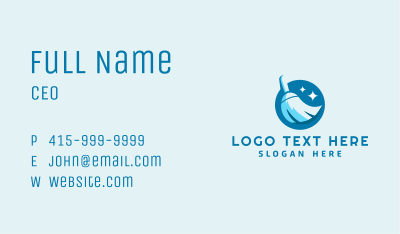 Home Cleaning Broom  Business Card Image Preview