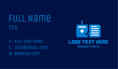 Futuristic File Manager  Business Card Image Preview