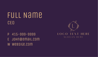 Luxury Floral Beauty Salon Business Card Image Preview