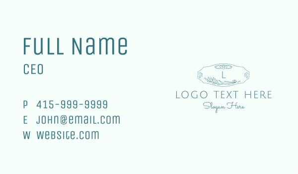 Nature Floral Badge Business Card Design Image Preview