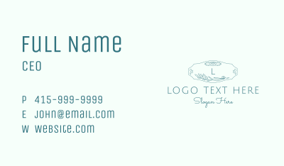 Nature Floral Badge Business Card Image Preview