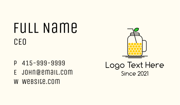 Natural Honey Drink  Business Card Design Image Preview