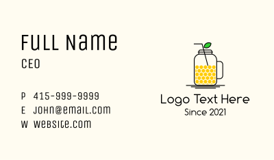 Natural Honey Drink  Business Card Image Preview