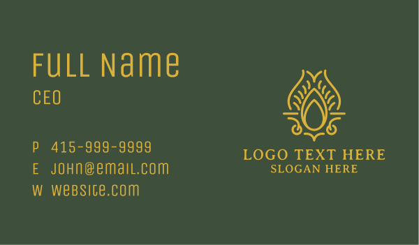 Botanical Zen Oil  Business Card Design Image Preview