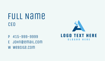 Generic Pixel Letter A Business Card Image Preview
