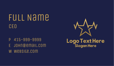 Electric Gold Star  Business Card