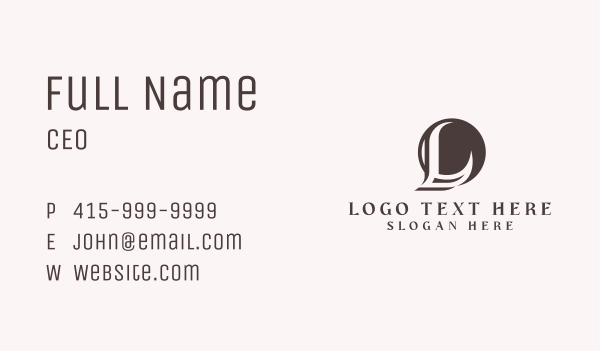 Upscale Luxury Letter L Business Card Design Image Preview