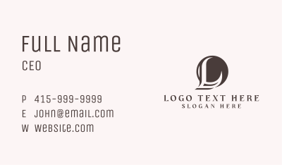 Upscale Luxury Letter L Business Card Image Preview