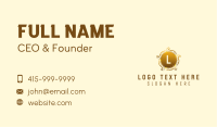 Elegant Gold Wreath Business Card Image Preview