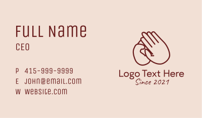 Humanitarian Charity Hand  Business Card Image Preview