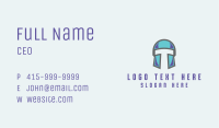 Gamer Helmet Letter T Business Card Image Preview