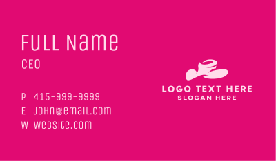 Pink Fashion Hat Business Card Image Preview