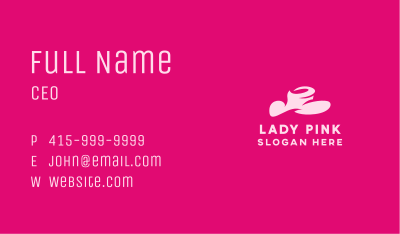 Pink Fashion Hat Business Card Image Preview