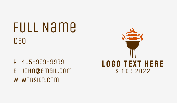 Barbecue Sausage Grill Business Card Design Image Preview
