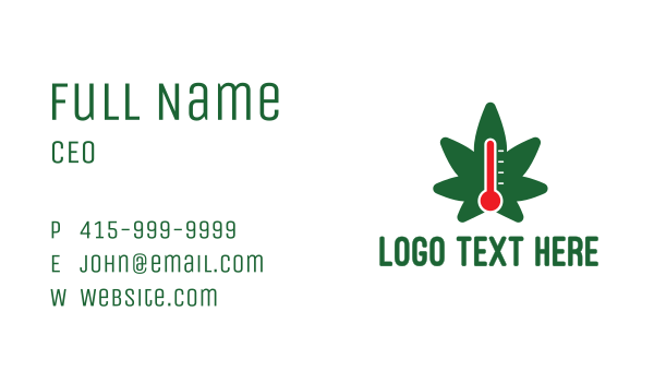 Cannabis Temperature Business Card Design Image Preview