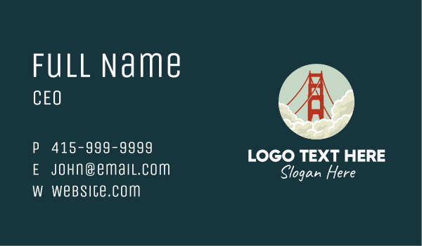Golden Gate San Fransisco Business Card Design Image Preview