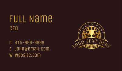 Elegant Wine Goblet  Business Card Image Preview