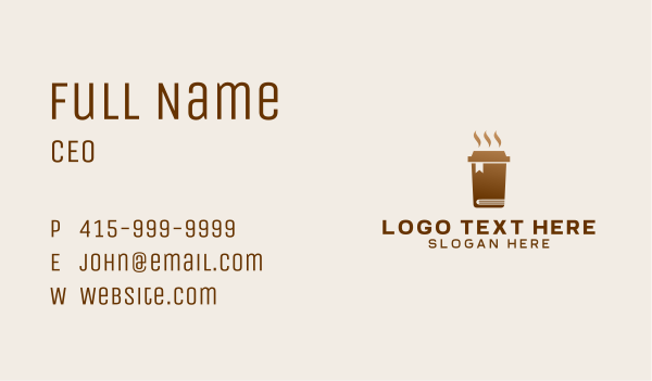 Coffee Shop Library  Business Card Design Image Preview