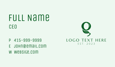 Farming Agriculture Letter O Business Card Image Preview