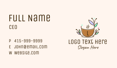 Nature Organic Cup Business Card Image Preview