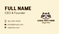 Sad Racoon Business Card Image Preview