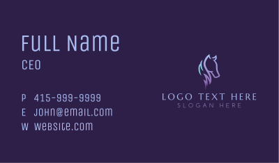Polo Horse Equestrian Business Card Image Preview