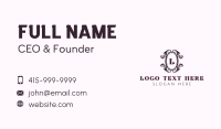 Shield Floral Decoration Business Card Design