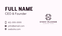 Shield Floral Decoration Business Card Image Preview