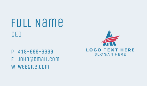 Patriot Wing Campaign Business Card Design Image Preview