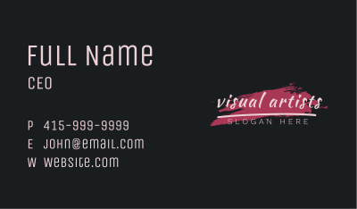 Paint Brushstroke Artist Business Card Image Preview