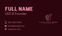 Pink Elegant Lady Hat Business Card Design