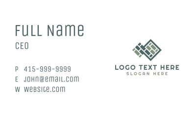 Tile Floor Pavement Pattern Business Card Image Preview