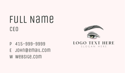 Beauty Salon Eye Makeup Business Card Image Preview