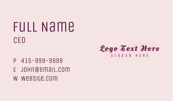 Paint Cosmetics Wordmark  Business Card Design Image Preview