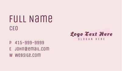 Paint Cosmetics Wordmark  Business Card Image Preview