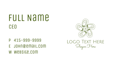 Green Oyster Shell Business Card Image Preview