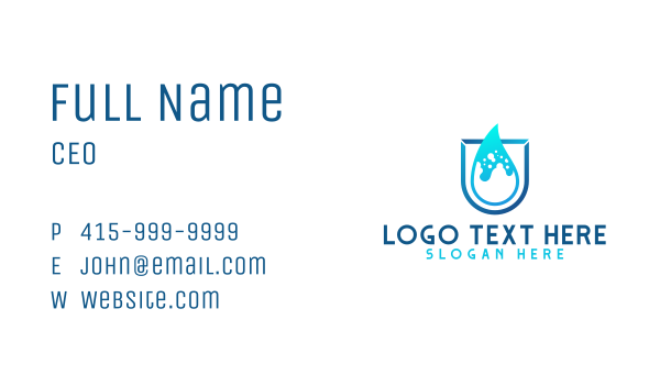 Water Aqua Splash Business Card Design Image Preview