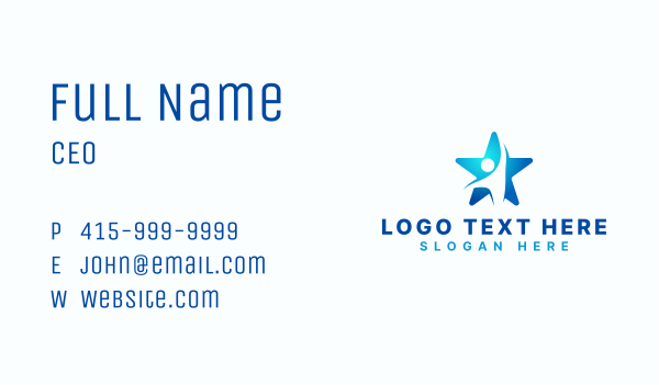 Abstract Human Star Business Card Design Image Preview
