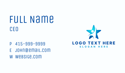 Abstract Human Star Business Card Image Preview