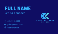 Futuristic Tech Fish Tail Business Card Design