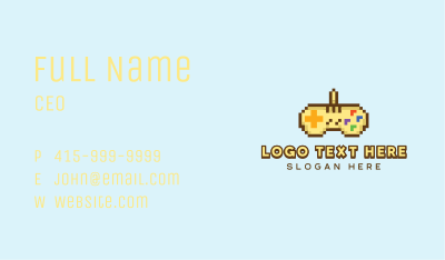 Pixel Console Controller  Business Card Image Preview