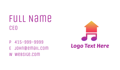 Musical House Business Card Image Preview