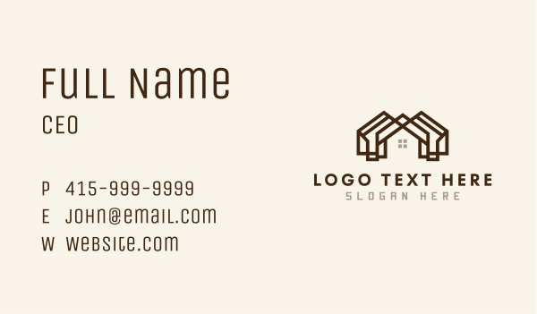 Real Estate House Roofing Business Card Design Image Preview