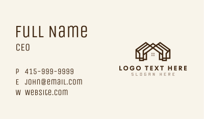 Real Estate House Roofing Business Card Image Preview